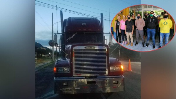 Choluteca: Capturan a conductor de camión que trasladaba a nueve cubanos