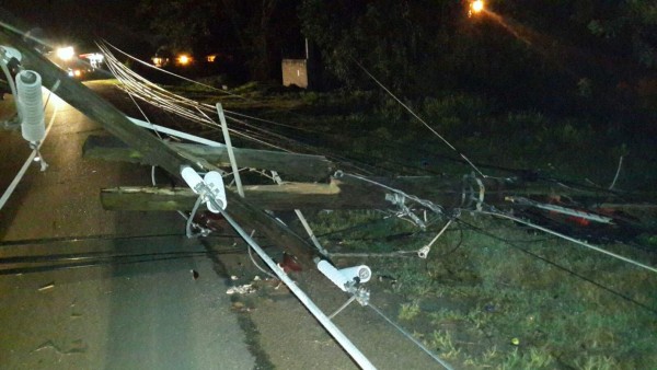 Accidente deja sin energía zonas de Villanueva