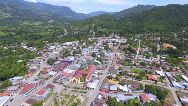 Vista aérea del municipio de Taulabé.