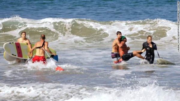 Tiburón blanco muerde a un nadador en Manhattan Beach, California
