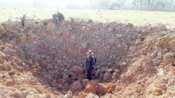 Autoridades de Fusina destruyen pista clandestina en Brus Laguna, La Mosquitia