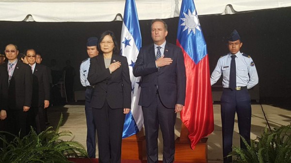La presidenta de Taiwán ya está en Honduras