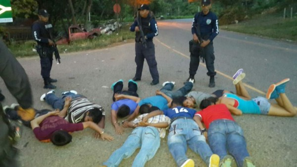 Detienen a nueve presuntos integrantes de la MS  