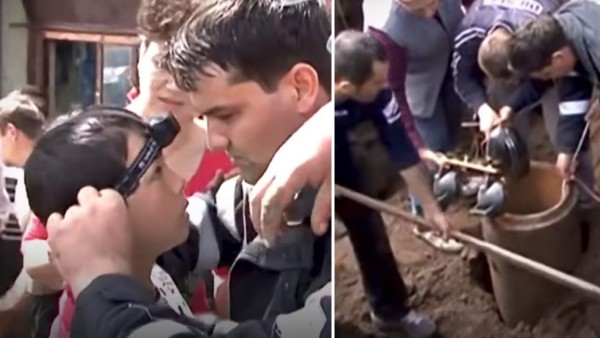 VIDEO: Adolescente arriesgó su vida al entrar en una tubería para salvar a un niño