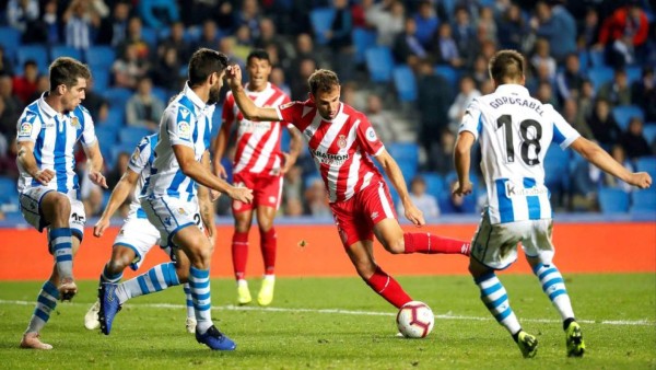 Girona con 'Choco' Lozano titular no pudo frente a la Real Sociedad