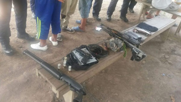 Capturan a pandilleros con varias armas en Cofradía