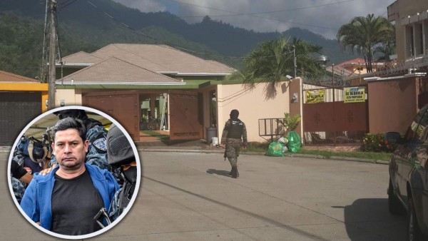 Una de las viviendas aseguradas a alias 'Don H' en la residencial El Pedregal de San Pedro Sula.