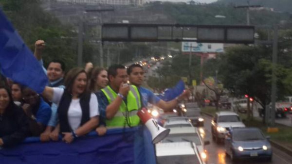 Así se viven las marchas en Tegucigalpa