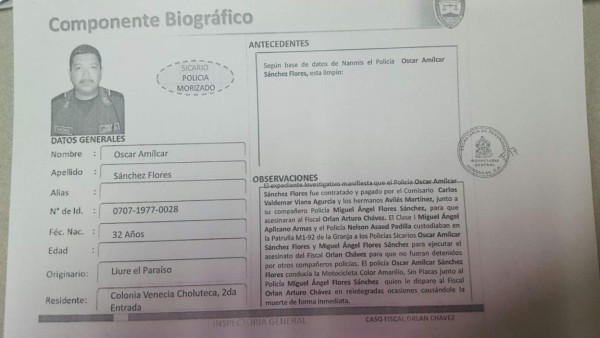 Cancelan a 5 policías investigados por crimen del fiscal Orlan Chávez