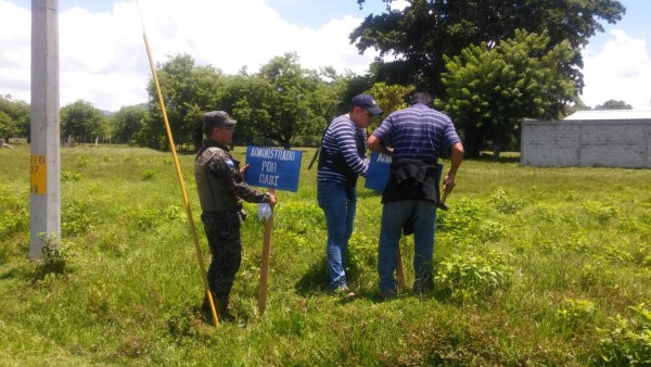 Aseguran terreno de una lotificadora en Choloma, Cortés