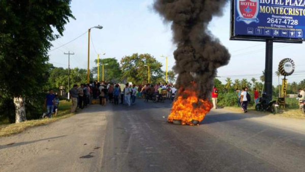 Toma de carretera en El Progreso, Yoro.