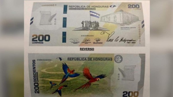 Anuncian fecha de circulación del nuevo billete de 200 lempiras
