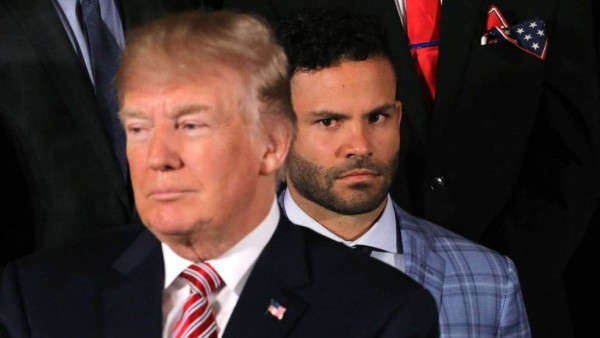 Beisbolista venezolano y Donald Trump se esquivan el saludo en Casa Blanca