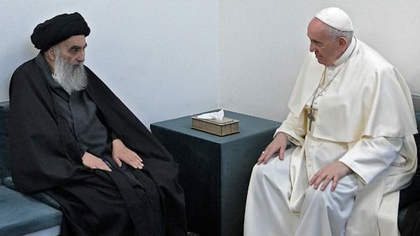 Histórico encuentro entre el papa Francisco y el ayatolá de Irak