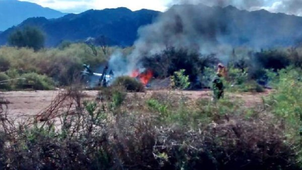 Mueren 10 personas en choque de dos helicópteros en Argentina