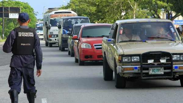 Más de 10,000 vehículos ingresaron a la San Pedro Sula después del feriadón