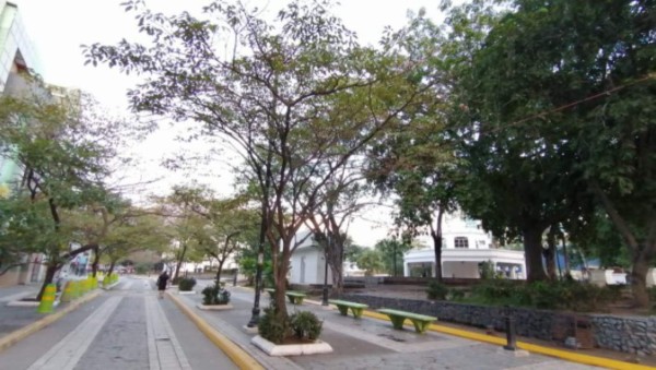 Cierran parque central de San Pedro Sula para evitar más contagios de covid