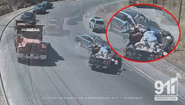 VIDEO: Captan accidente de tránsito por enorme imprudencia de conductor en Tegucigalpa