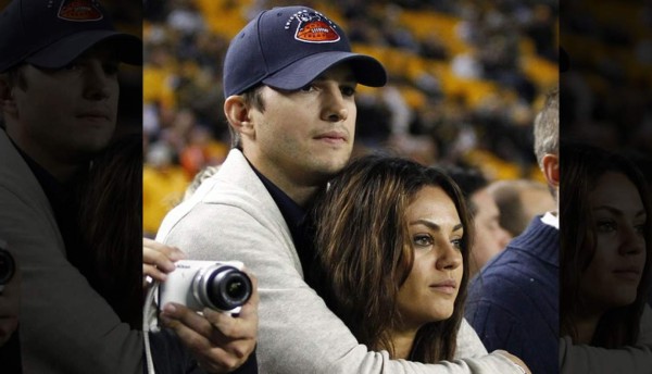 Ashton Kutcher en la cama y sin Mila Kunis