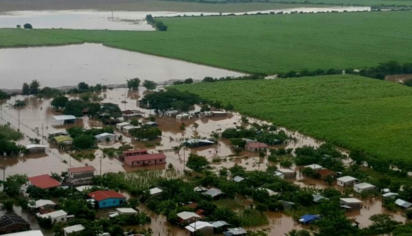 Destrucción por lluvias en zonas sur y oriente de Honduras