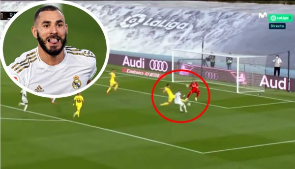 El gol de Benzema con el que abrió el camino del título de Liga del Real Madrid