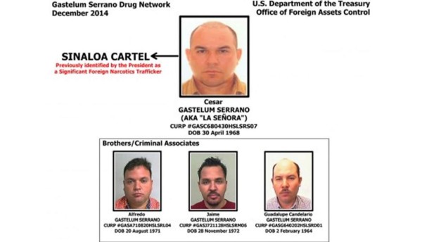 EUA designa como narco a mexicano que traficaba droga desde Honduras