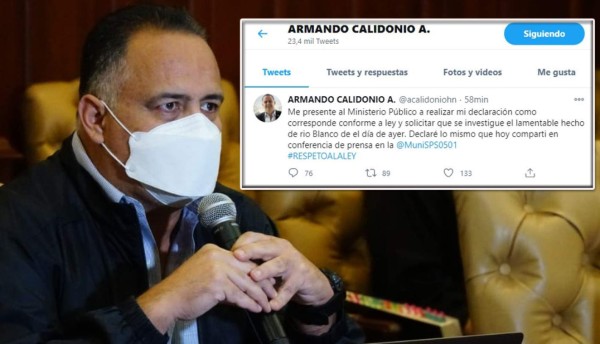 Armando Calidonio declara ante la Fiscalía por muerte de joven en río Blanco