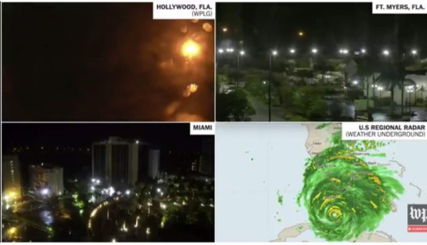 El huracán Irma provoca los primeros daños en la Florida