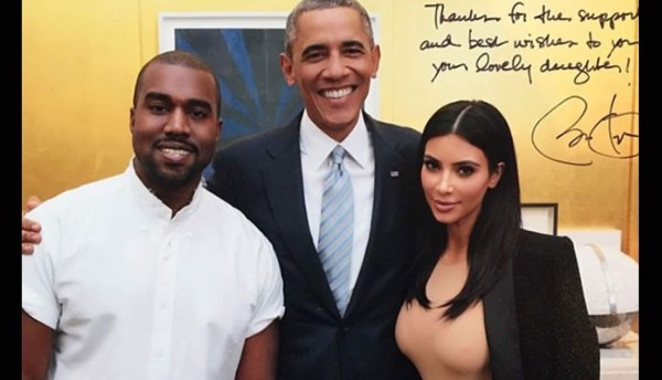 Kim Kardashian y Kanye West reciben un regalo de Barack Obama