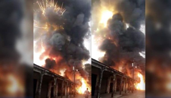VIDEO: Se incendia una cohetería en Guatemala