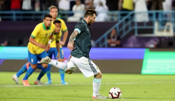 Messi dio el triunfo a Argentina en amistoso contra Brasil