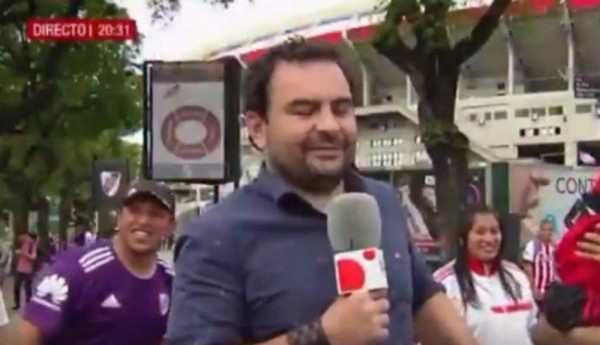 La historia del reportero ebrio que transmitió en vivo el ambiente de River-Boca