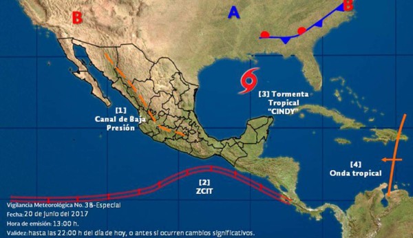 Tormenta tropical Cindy se dirige a Louisiana, EUA