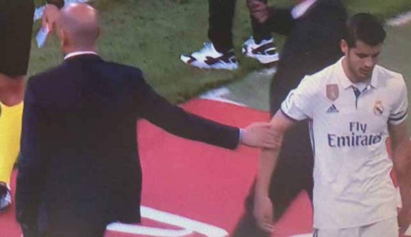 Morata le negó el saludo a Zidane y le lanzó fuerte insulto