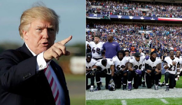 Trump pide prohibir a los jugadores de la NFL que se arrodillen ante el himno