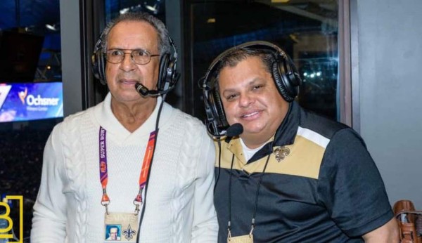 Hondureño estuvo presente como voz de los Saints en la final ante los Rams