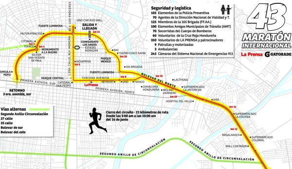 Maratón Internacional de LA PRENSA: Las rutas alternas para este domingo