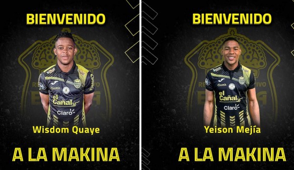 Real España anunció los fichajes de Wisdom Guaye y Yeison Mejía