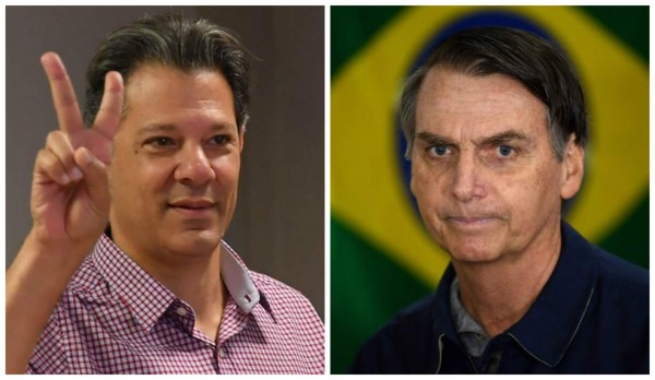 Favoritos Bolsonaro y Haddad votan en presidenciales de Brasil