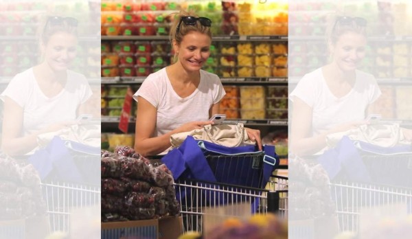 A Cameron Diaz le coquetean hasta en el supermercado