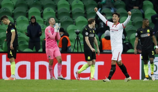 Video: Sevilla logró sufrida victoria ante Krasnodar y clasificó a octavos de final de la Champions