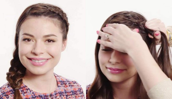 Miranda Cosgrove enseña a hacer trenzas
