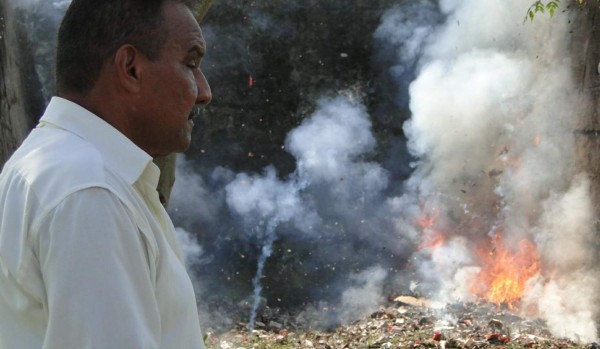 Queman 100,000 lempiras en pólvora