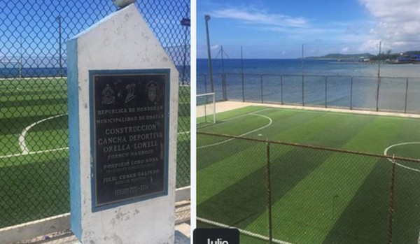 Roatán tiene su templo de fútbol a la orilla del mar