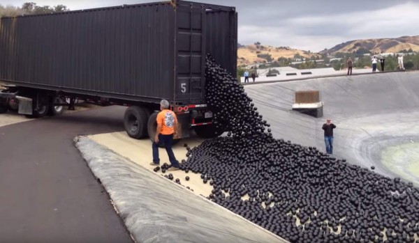 Millones de pelotas de plástico evitan que se evapore el agua en Los Ángeles