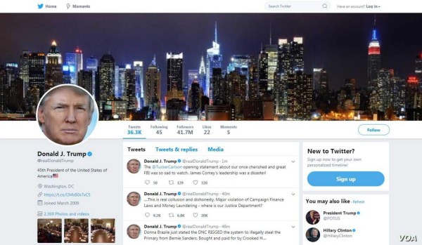 Un hacker revela contraseña de Twitter de Trump: 'maga2020!'