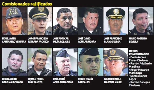 Members of the Honduran National Police Special Forces gather to announce they are holding a sit-down strike against work harassment and abuse of authority, following their request to stop repression against the Honduran people, in Tegucigalpa on June 19, 2019. - For the past two months, the Honduran police has been clashing with teachers, doctors and students who have been staging protests against the government of Honduran President Juan Orlando Hernandez for measures they say will privatize health and education services. (Photo by ORLANDO SIERRA / AFP)