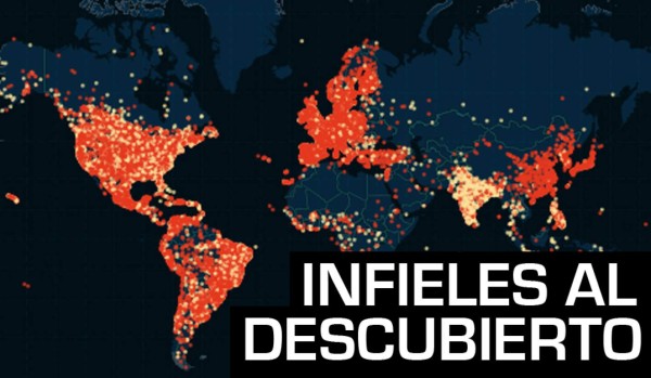 Revelan el mapa de los infieles de Ashley Madison