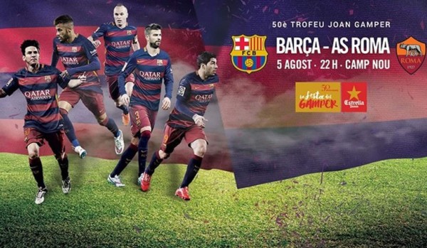 La Roma, rival del Barcelona en el Trofeo Joan Gamper el 5 de agosto