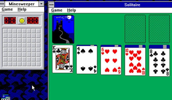 ¿Para qué fueron creados el Solitario y el Buscaminas de Windows?